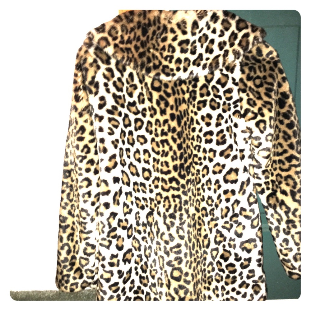 GUESS cheetah faux fur coat, girls, L(14)